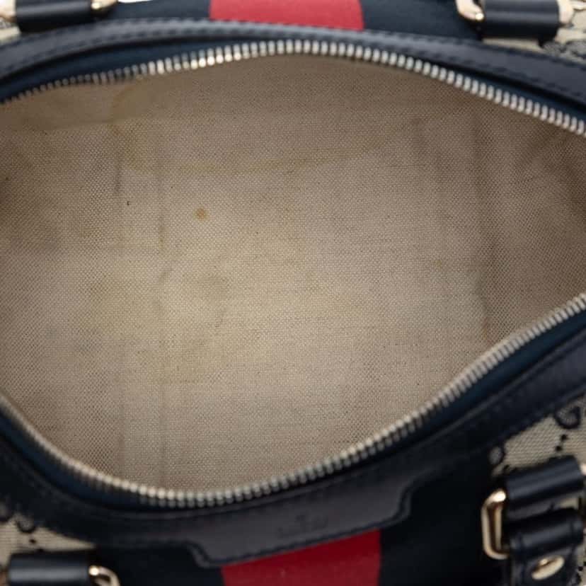 Gucci Small GG Canvas Web Joy Boston Bag Beige Very good condition - Model View