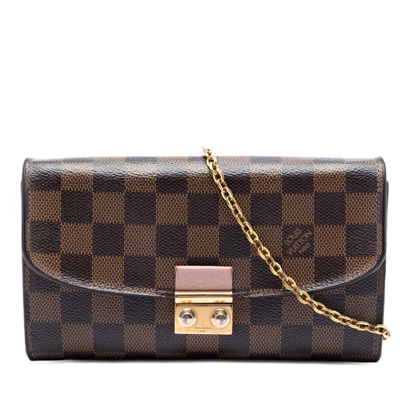 Louis Vuitton Damier Ebene Croisette Chain Wallet Brown Very good condition - Front View