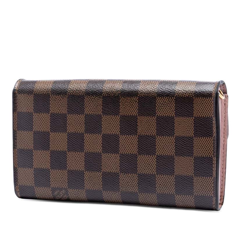 Louis Vuitton Damier Ebene Croisette Chain Wallet Brown Very good condition - Back View