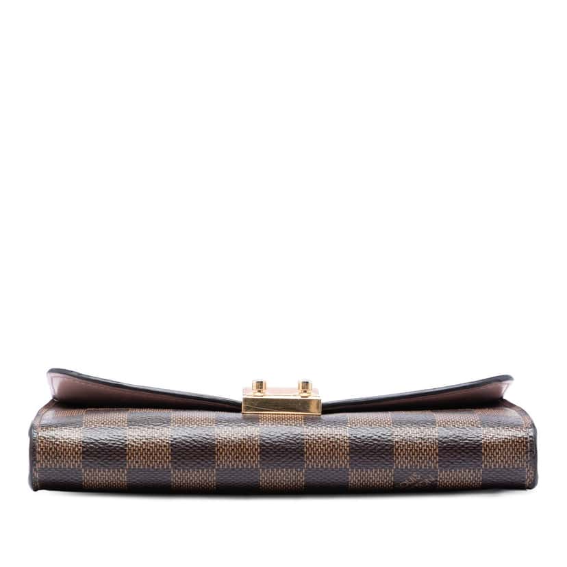 Louis Vuitton Damier Ebene Croisette Chain Wallet Brown Very good condition - Inside View