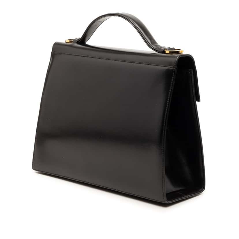 Ferragamo Leather Gancini Satchel Black Leather Very good condition - Back View