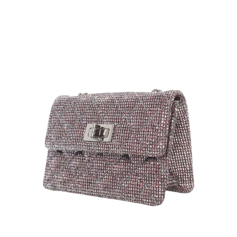 Chanel Mini Glitter Canvas Reissue 2.55 Flap Red Very good condition - Back View