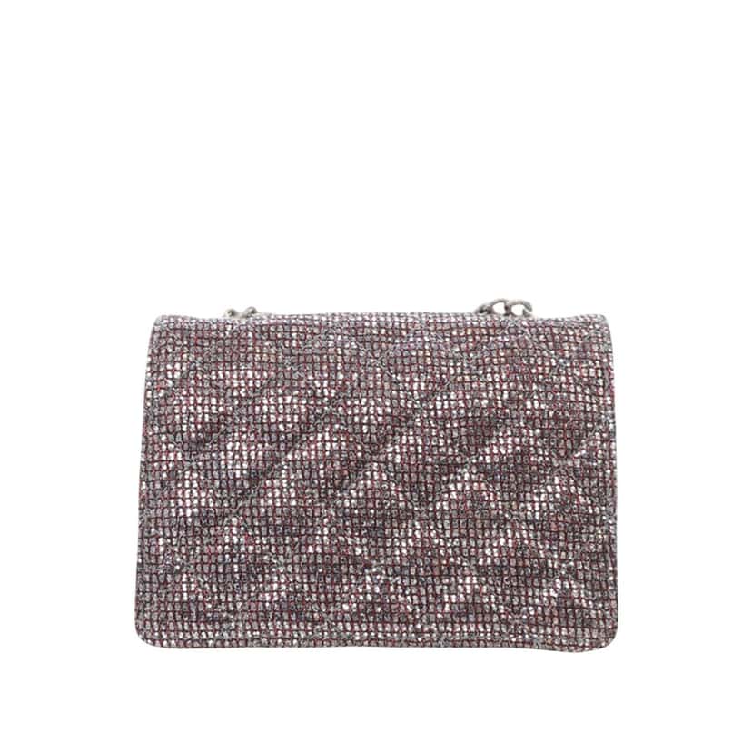 Chanel Mini Glitter Canvas Reissue 2.55 Flap Red Very good condition - Model View