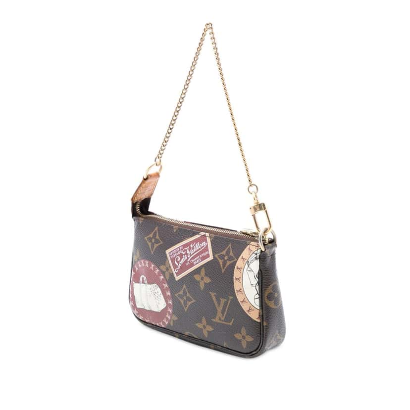 Louis Vuitton Monogram Trunks and Bags Patch Mini Pochette Accessoires Brown Never worn, with tag - Back View