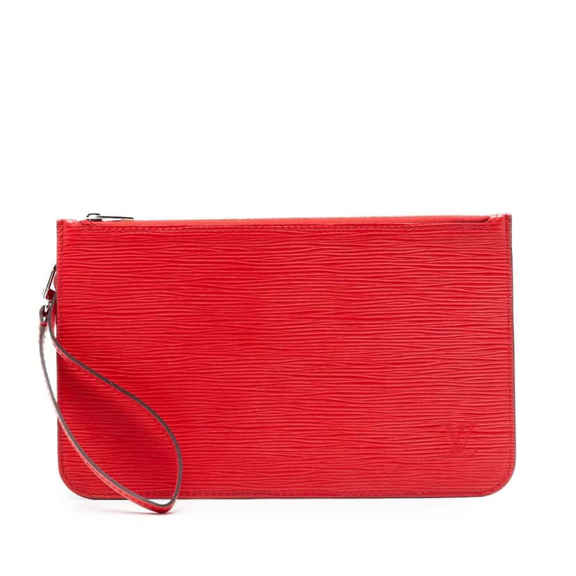 Louis Vuitton Epi Neverfull Pouch Red Leather Very good condition - Front View