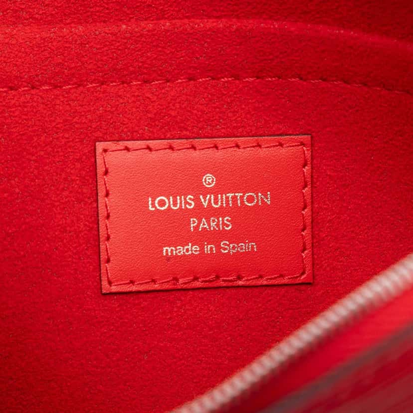 Louis Vuitton Epi Neverfull Pouch Red Leather Very good condition - Box View