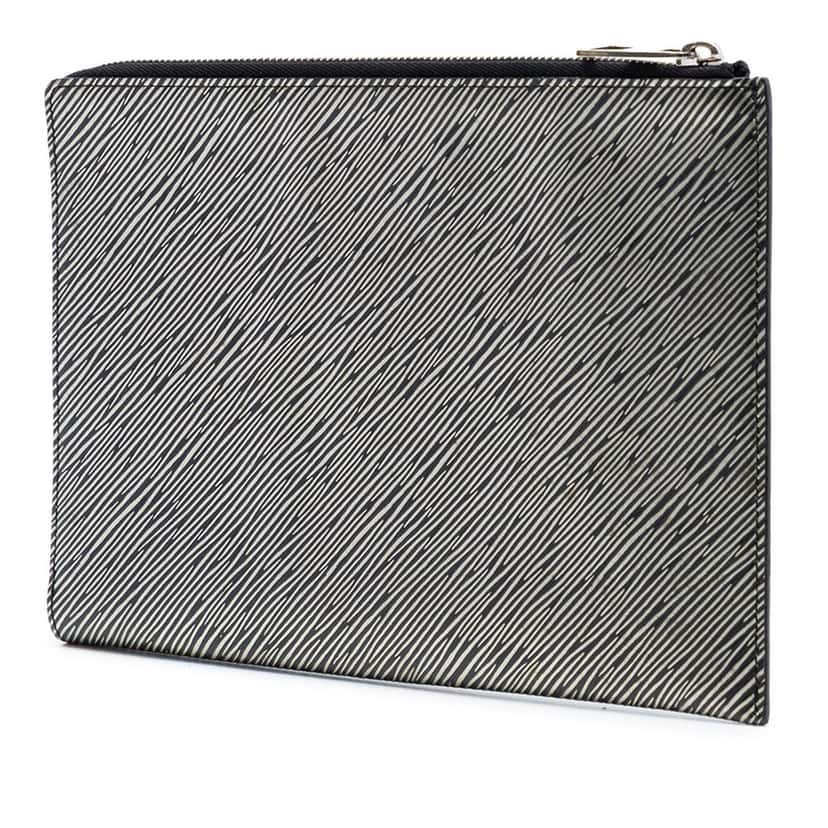 Louis Vuitton Epi Essential V Pochette Silver Leather Very good condition - Back View