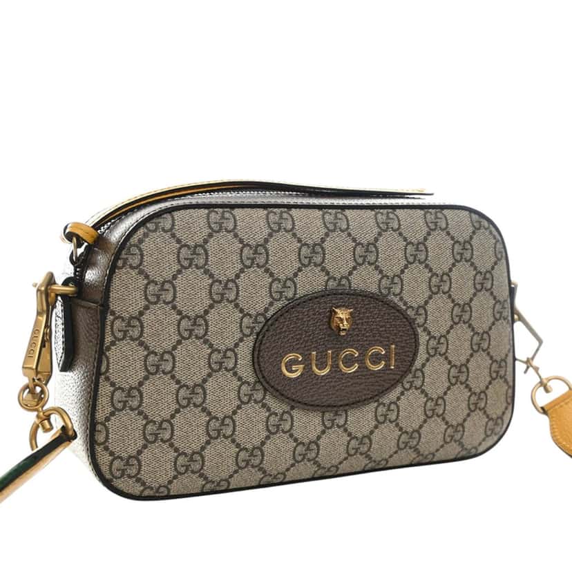 Gucci GG Supreme Web Neo Vintage Crossbody Beige Very good condition - Back View