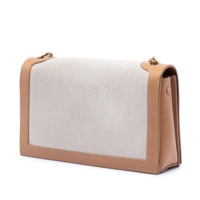 Saint Laurent Canvas Monogram Book Bag Beige Very good condition - Back View