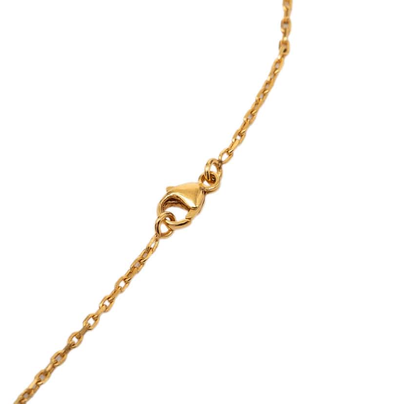 Hermès Gold Plated and Swift O Kelly Pendant Necklace Gold Metal Very good condition - Model View