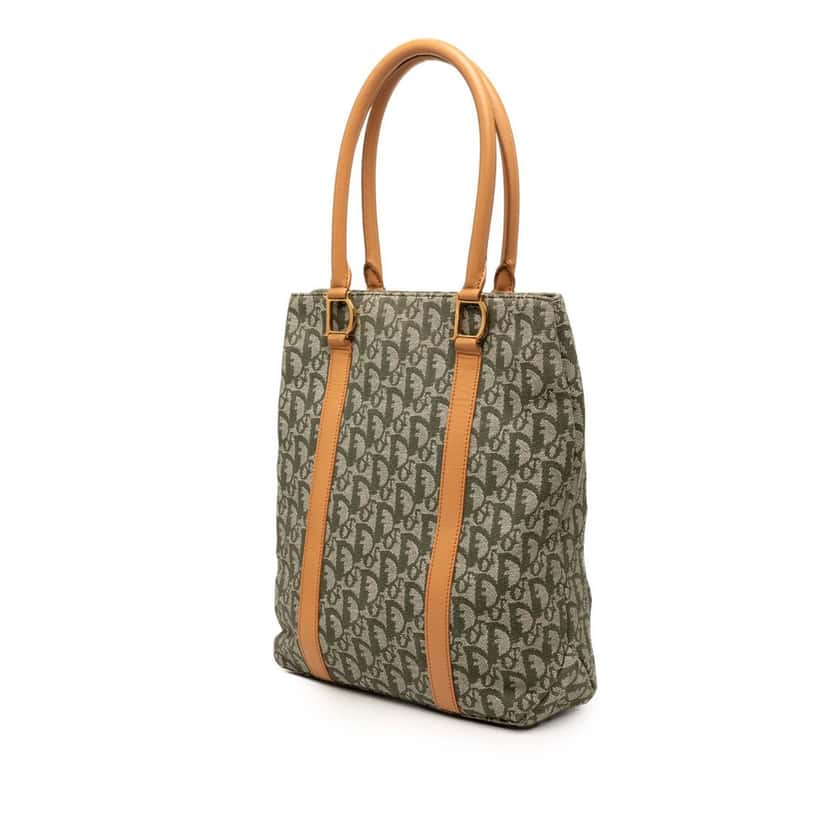 Dior Diorissimo Trotter Canvas Tote Green Very good condition - Back View