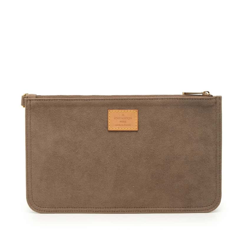 Louis Vuitton Suede Aurelia GM Pouch Brown Leather Very good condition - Front View
