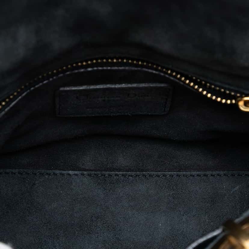 Dior Mini Denim Cannage Studded Supple Lady Dior Blue Very good condition - Model View