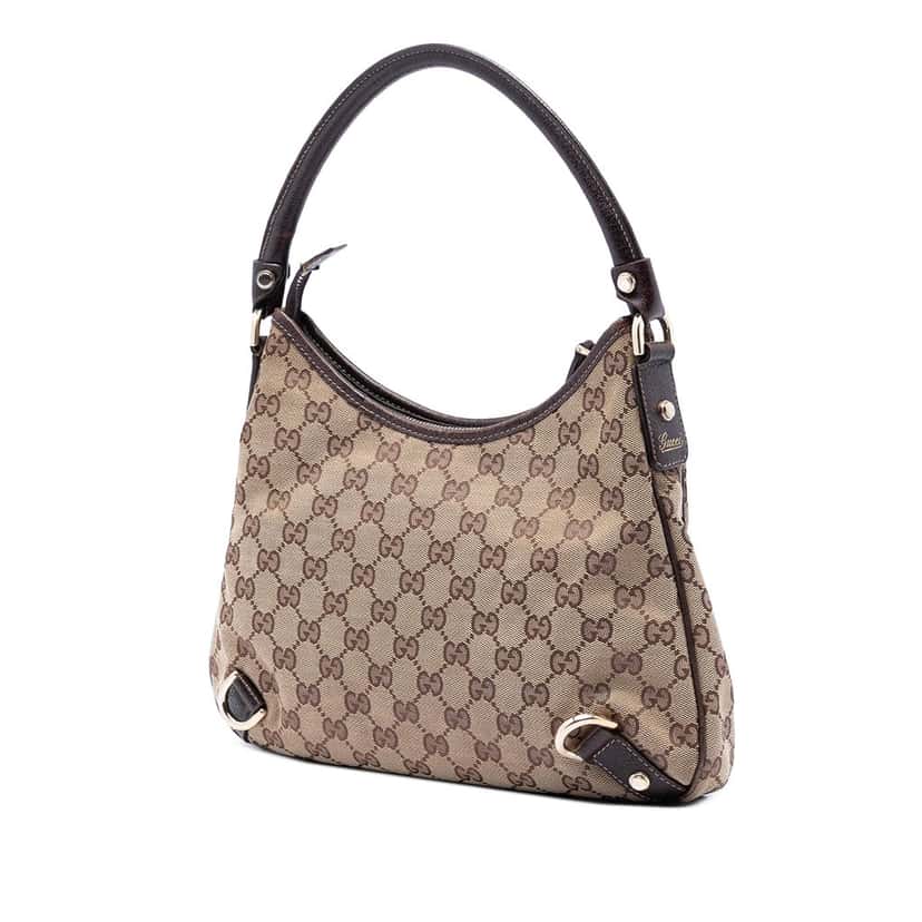 Gucci GG Canvas Abbey D Ring Shoulder Bag Beige Very good condition - Back View