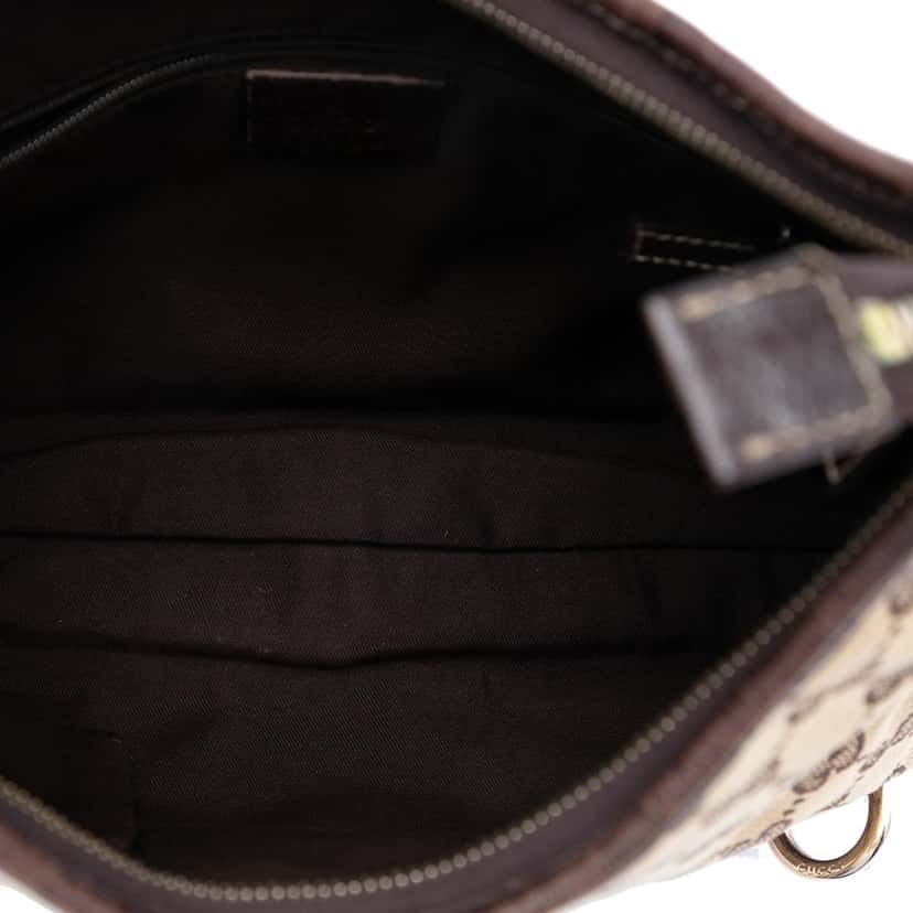 Gucci GG Canvas Abbey D Ring Shoulder Bag Beige Very good condition - Model View