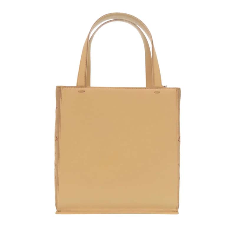 Burberry Calfskin and Suede Stitch Handbag Beige Leather Very good condition - Back View