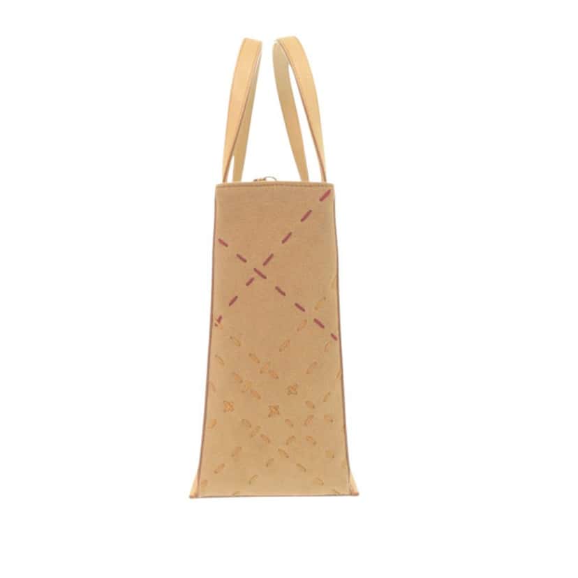 Burberry Calfskin and Suede Stitch Handbag Beige Leather Very good condition - Inside View