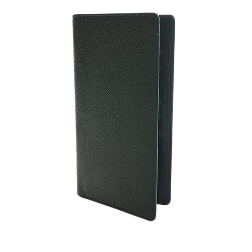 Louis Vuitton Taiga Checkbook Wallet Green Leather Very good condition - Inside View