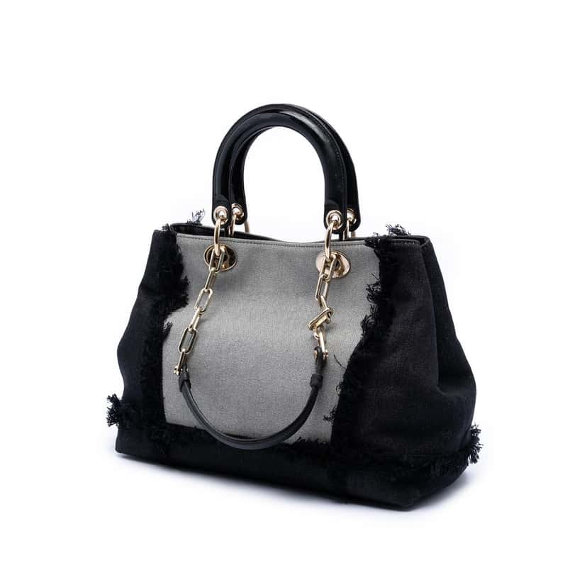 Dior Denim Patch D Light Satchel Black Very good condition - Back View