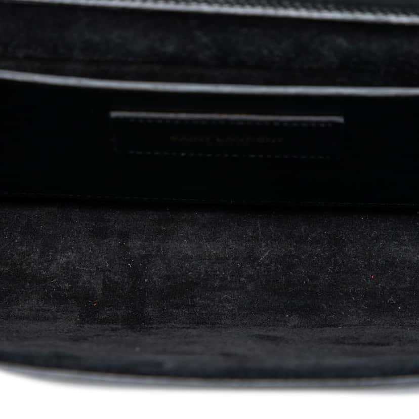 Saint Laurent Smooth Calfskin Cassandre Tassel Clutch Black Leather Very good condition - Model View