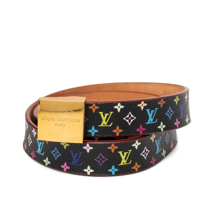 Louis Vuitton Monogram Multicolore Ceinture Belt Black Very good condition - Front View