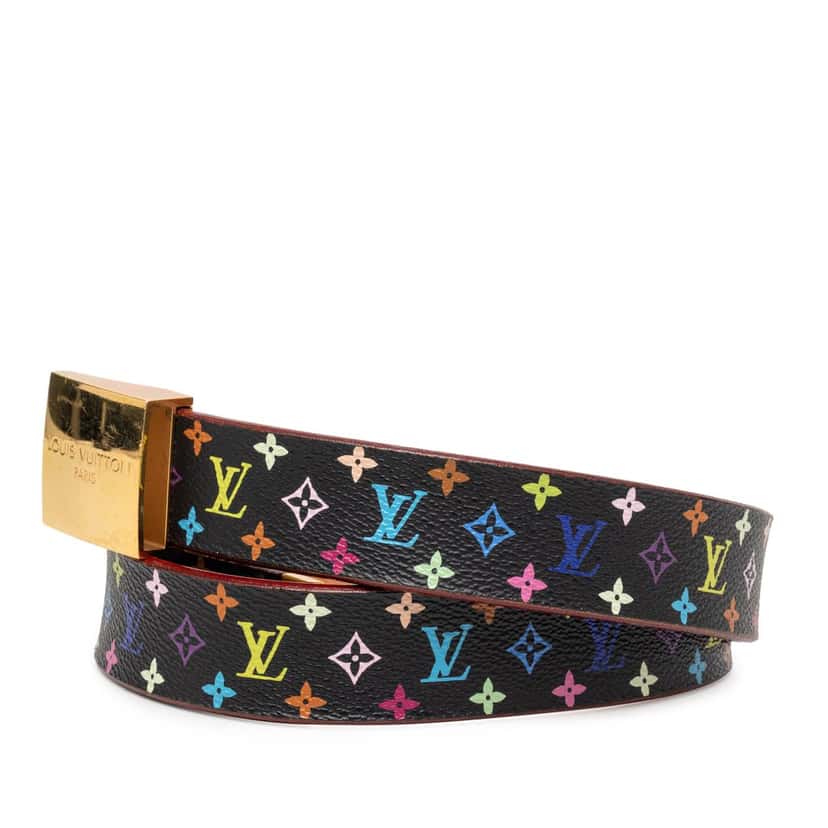 Louis Vuitton Monogram Multicolore Ceinture Belt Black Very good condition - Back View