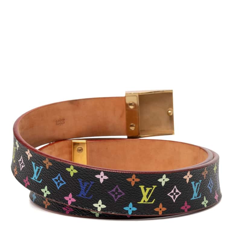 Louis Vuitton Monogram Multicolore Ceinture Belt Black Very good condition - Inside View