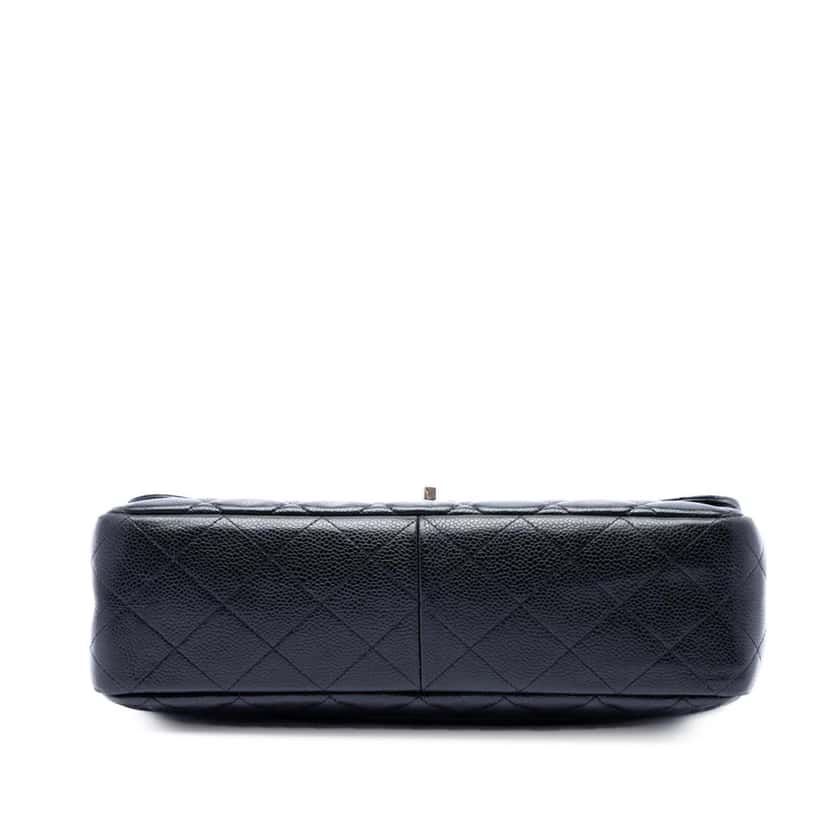 Chanel Jumbo Classic Caviar Single Flap Black Leather Very good condition - Inside View