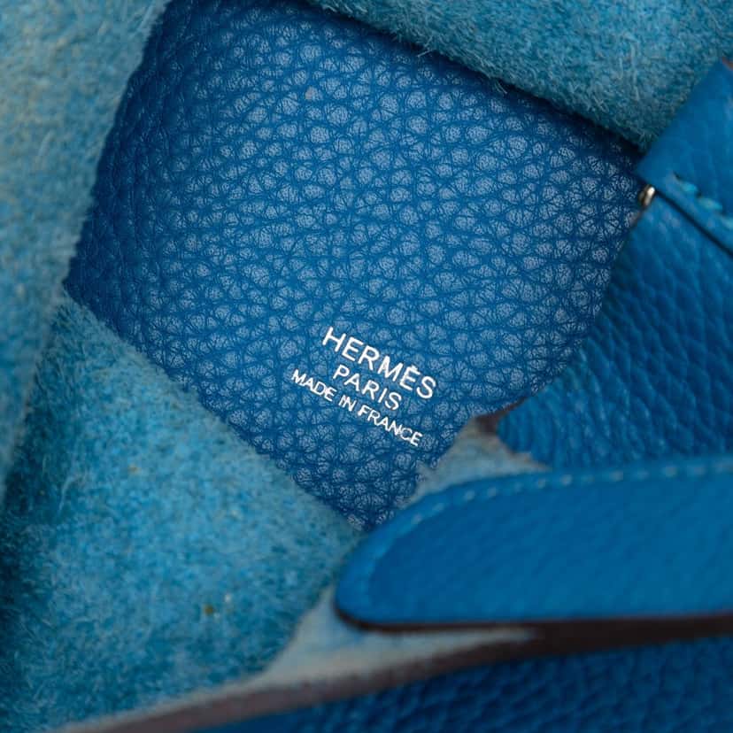 Hermès Clemence Picotin Lock 18 Blue Leather Very good condition - Box View