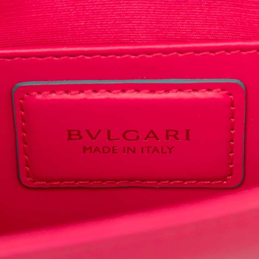 Bvlgari Small Leather Square Serpenti Forever Chain Crossbody Pink Leather Very good condition - Box View