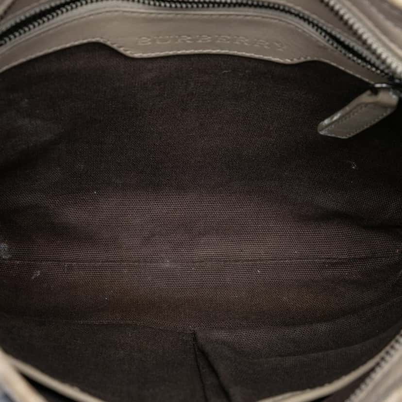 Burberry Smoke Check Coated Canvas Hartham Crossbody Beige Very good condition - Model View