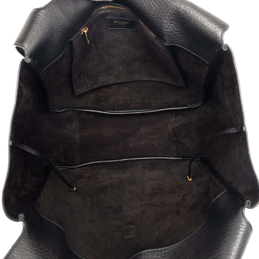Saint Laurent Grained Deerskin Le 5 a 7 Bea Tote Black Leather Very good condition - Model View