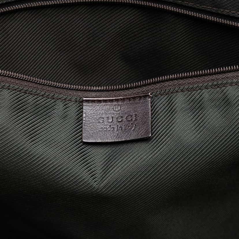 Gucci Printed Canvas Bamboo Horsebit Tote White Very good condition - Box View