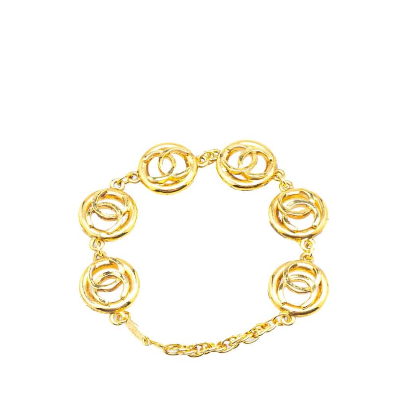 Chanel Gold Plated CC Chain Bracelet Gold Metal Very good condition - Inside View