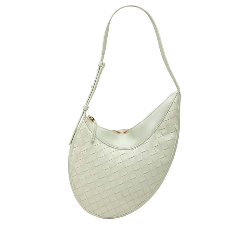 Bottega Veneta Small Nappa Intrecciato Drop Hobo Green Leather Very good condition - Front View