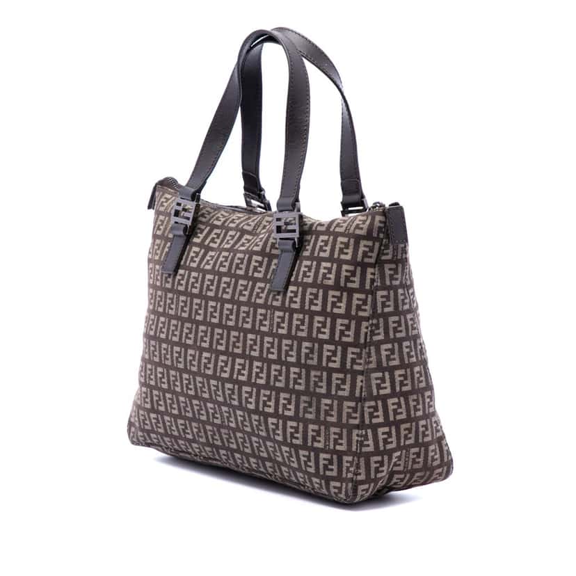 Fendi Zucchino Canvas Tote Brown Very good condition - Back View