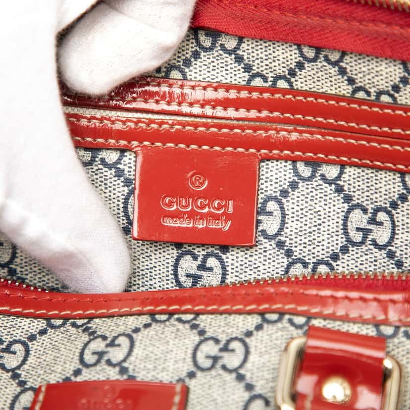 Gucci Medium GG Supreme Joy Tattoo Heart Boston Bag Beige Very good condition - Box View