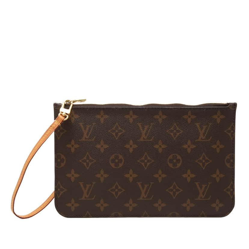 Louis Vuitton Monogram Neverfull MM Pouch Brown Very good condition - Front View