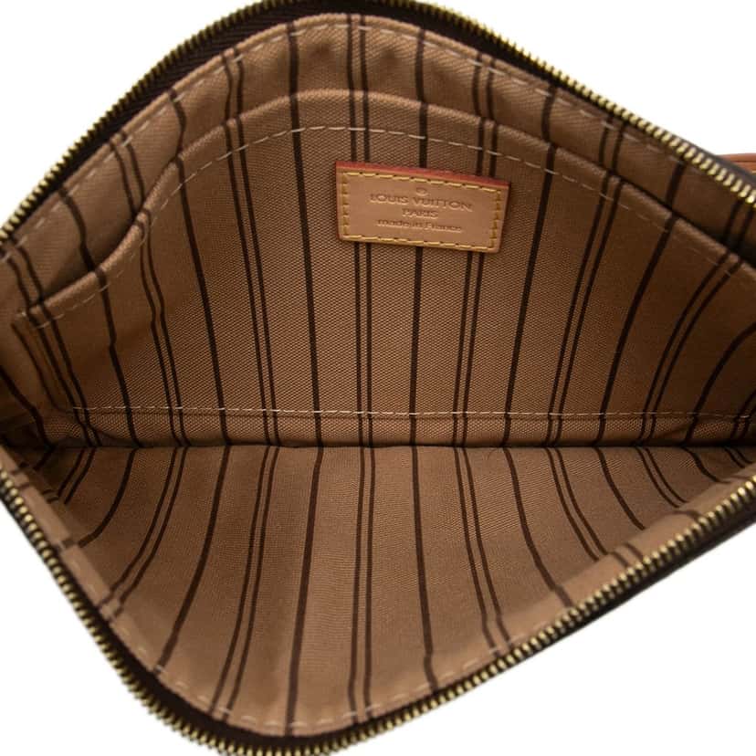 Louis Vuitton Monogram Neverfull MM Pouch Brown Very good condition - Model View