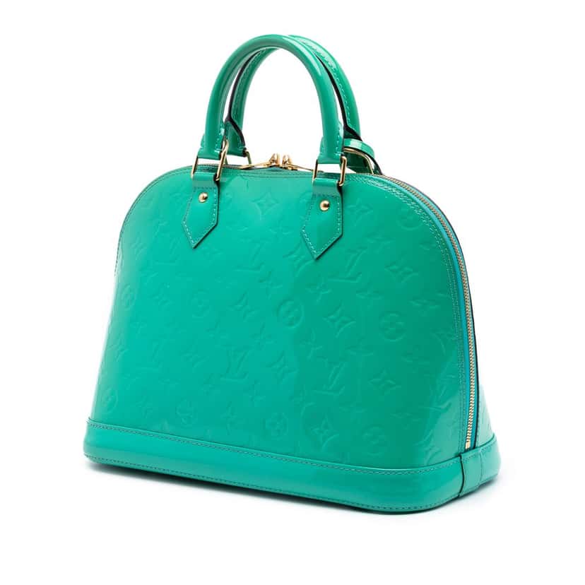 Louis Vuitton Monogram Vernis Alma PM Blue Leather Very good condition - Back View