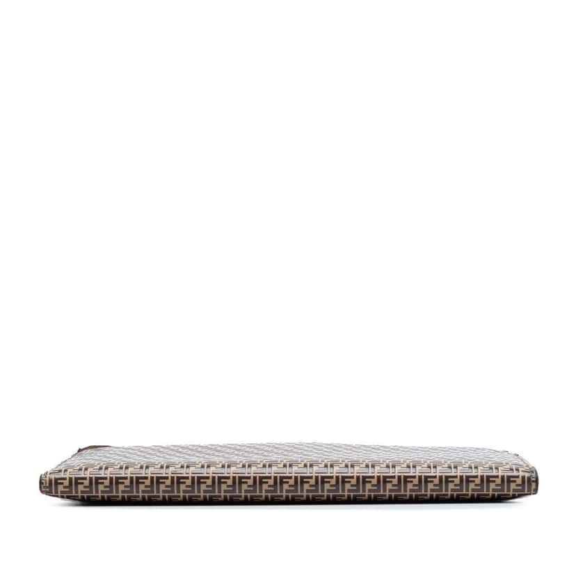 Fendi Micro Zucchino Coated Canvas Bifold Long Wallet Brown Very good condition - Inside View