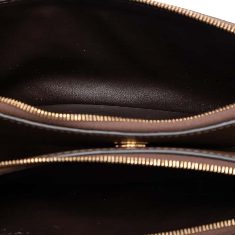 Fendi Micro Zucchino Coated Canvas Bifold Long Wallet Brown Very good condition - Model View