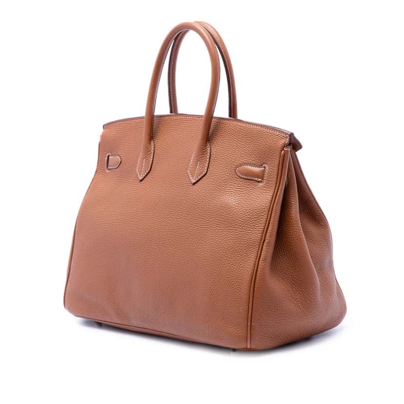 Hermès Togo Birkin Retourne 35 Brown Leather Very good condition - Back View