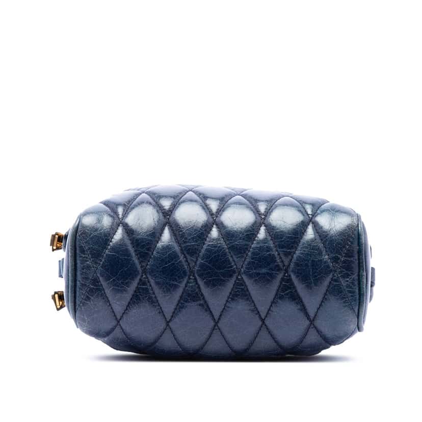 Miu Miu Matelasse Nappa Camera Crossbody Blue Leather Very good condition - Inside View