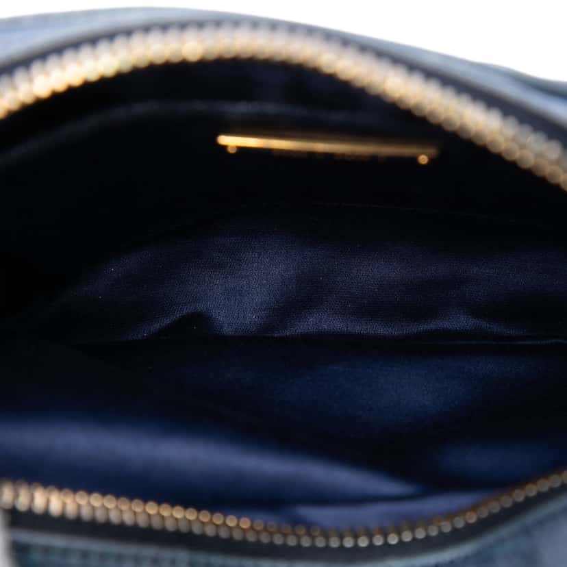 Miu Miu Matelasse Nappa Camera Crossbody Blue Leather Very good condition - Model View