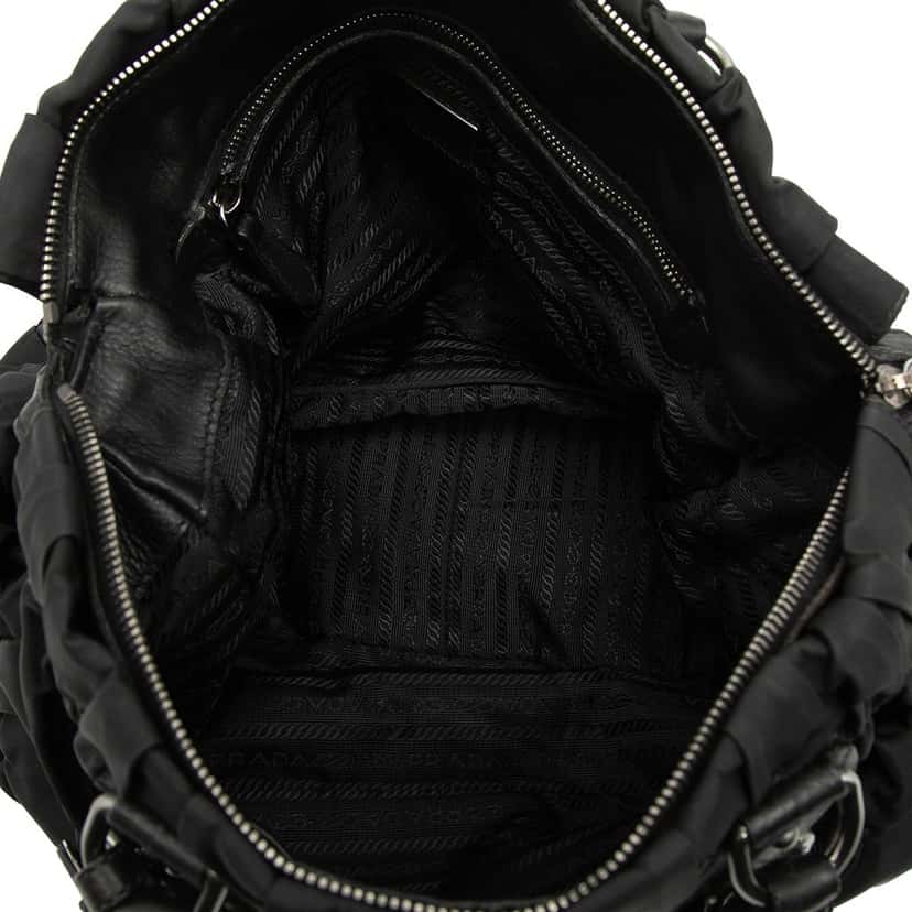Prada Tessuto Gaufre Satchel Black Very good condition - Model View