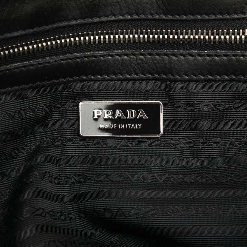 Prada Tessuto Gaufre Satchel Black Very good condition - Box View