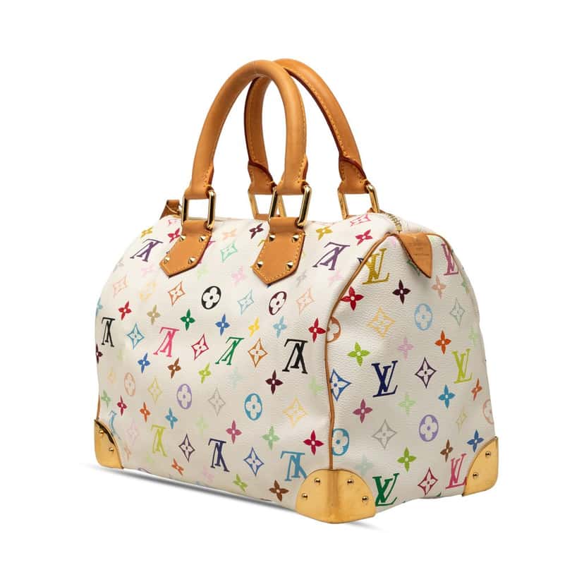 Louis Vuitton Monogram Multicolore Speedy 30 White Very good condition - Back View