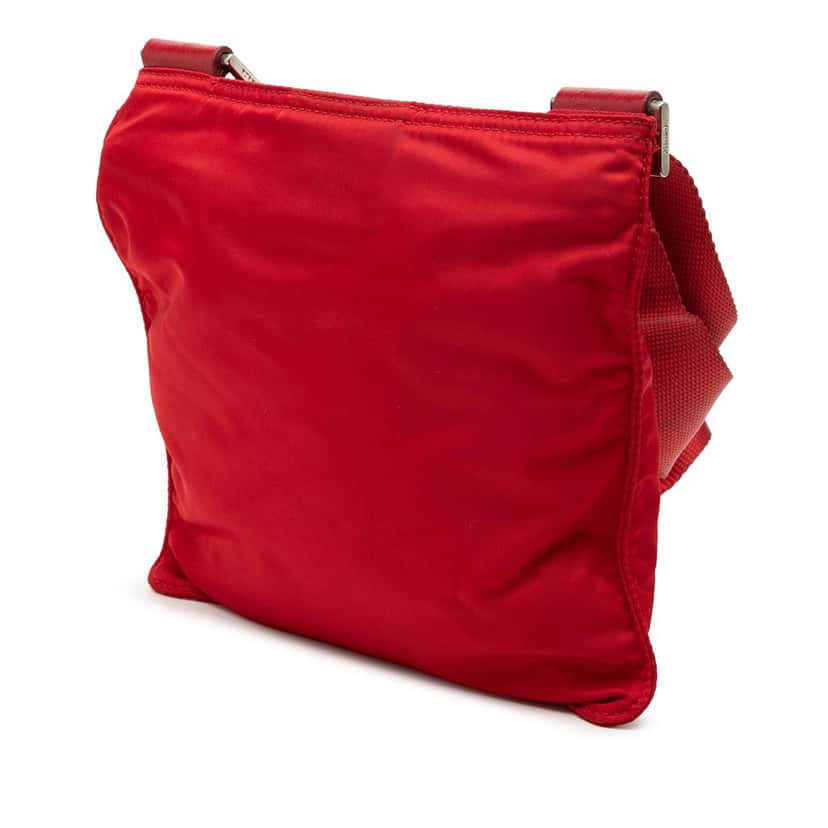 Prada Tessuto Zip Top Crossbody Red Very good condition - Back View