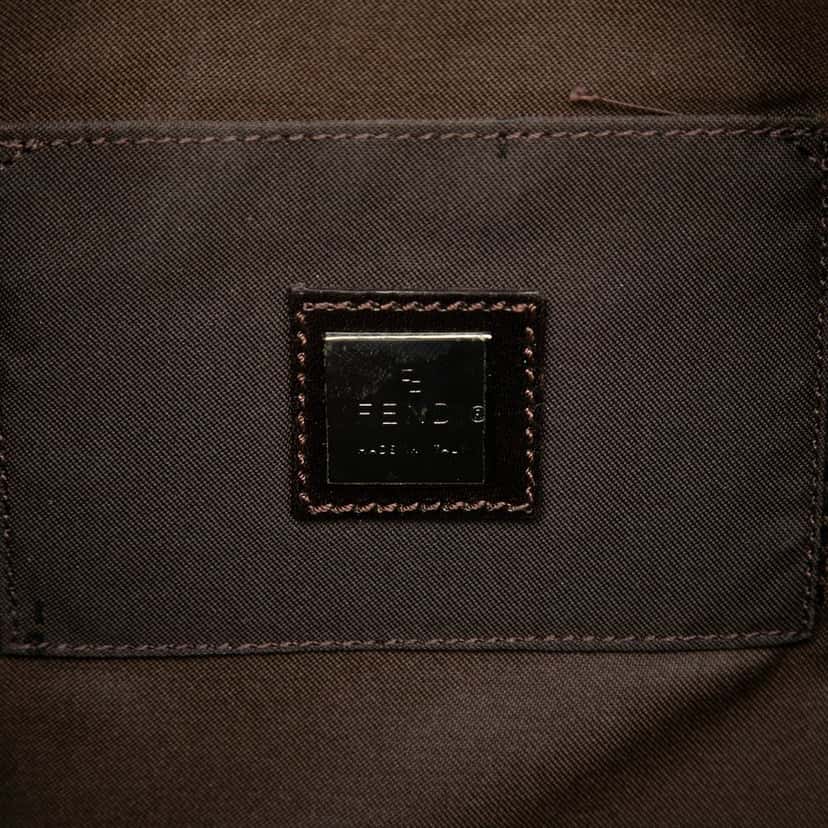 Fendi Zucchino Canvas Crossbody Beige Very good condition - Box View
